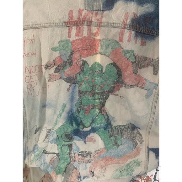 Vintage Edwin Cloud Distressed Denim Jacket by Creator of “The World of Quest” - Picture 3 of 8